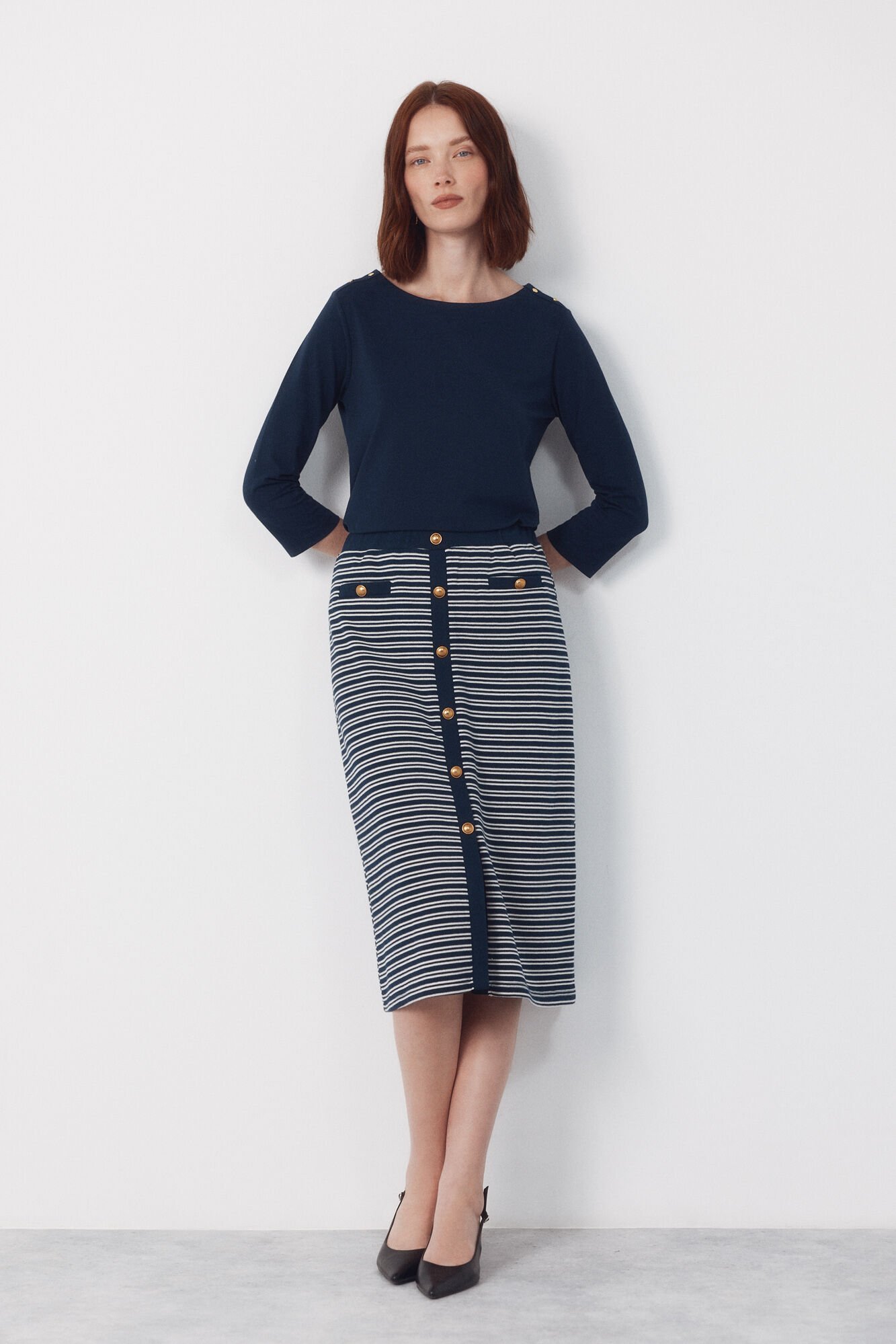 Cortefiel Jersey-knit -up buttons