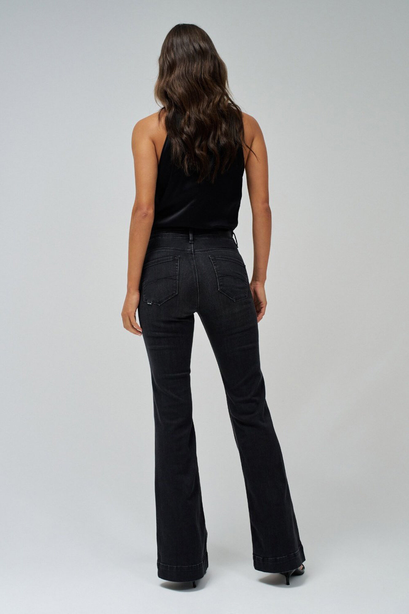 Salsa Jeans Cal&ccedil;a jeans flare push-in Faith Preto
