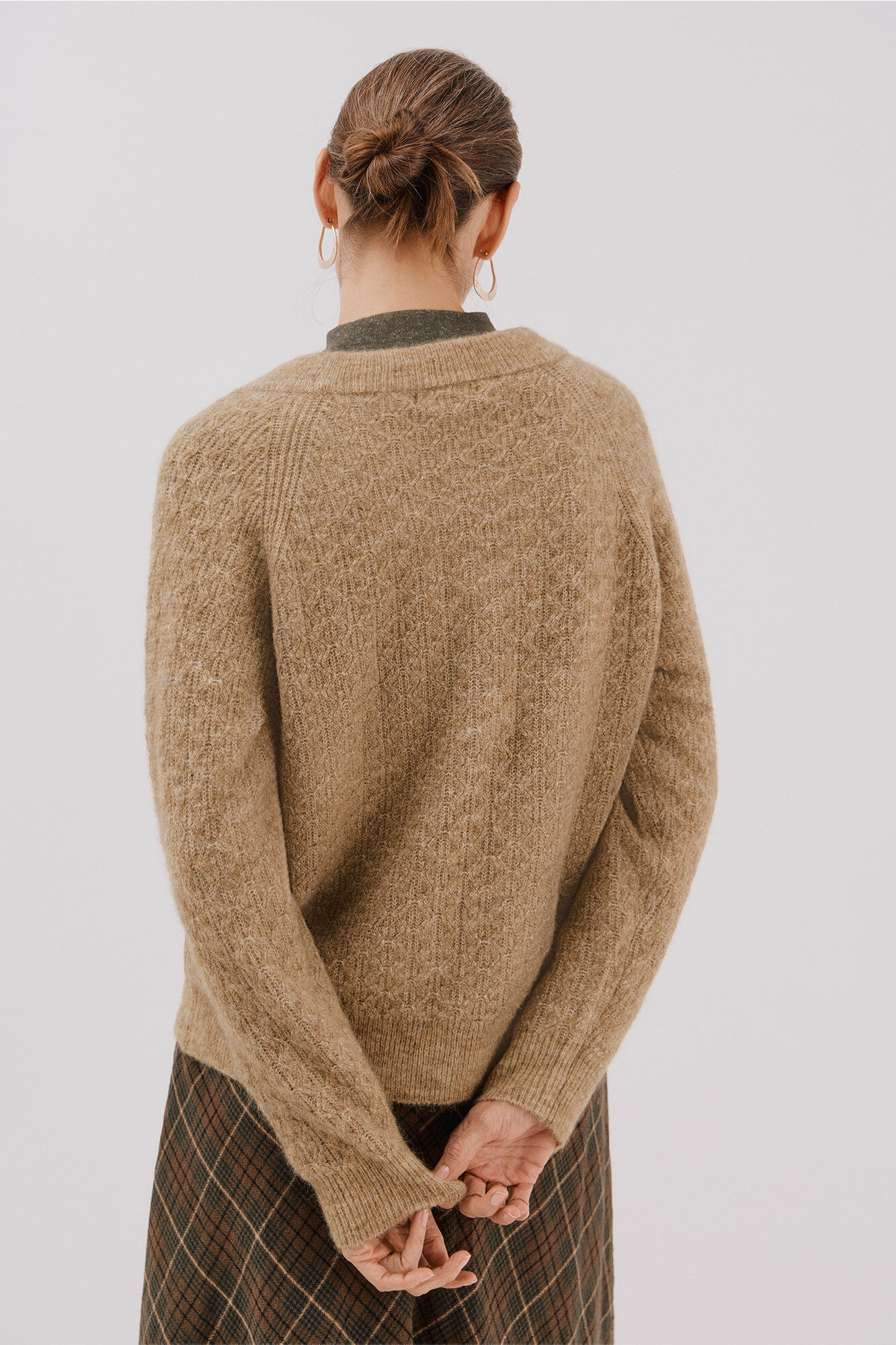 Cortefiel Jersey com bico salpicado Tostado