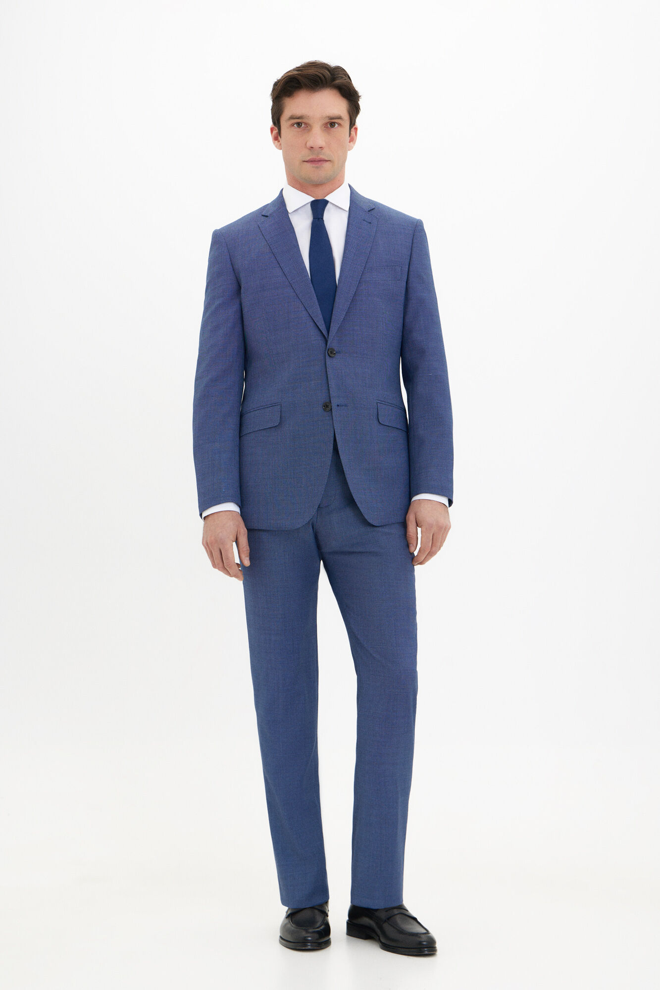 Cortefiel Coolmax&reg; birdseye weave blazer Blue
