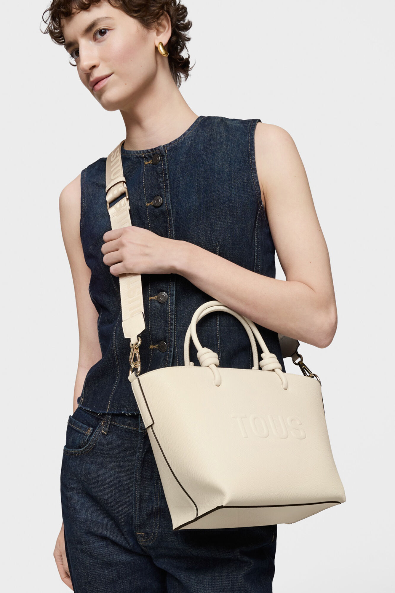 Tous Capazo peque&ntilde;o beige TOUS&nbsp;La&nbsp;Rue&nbsp;New