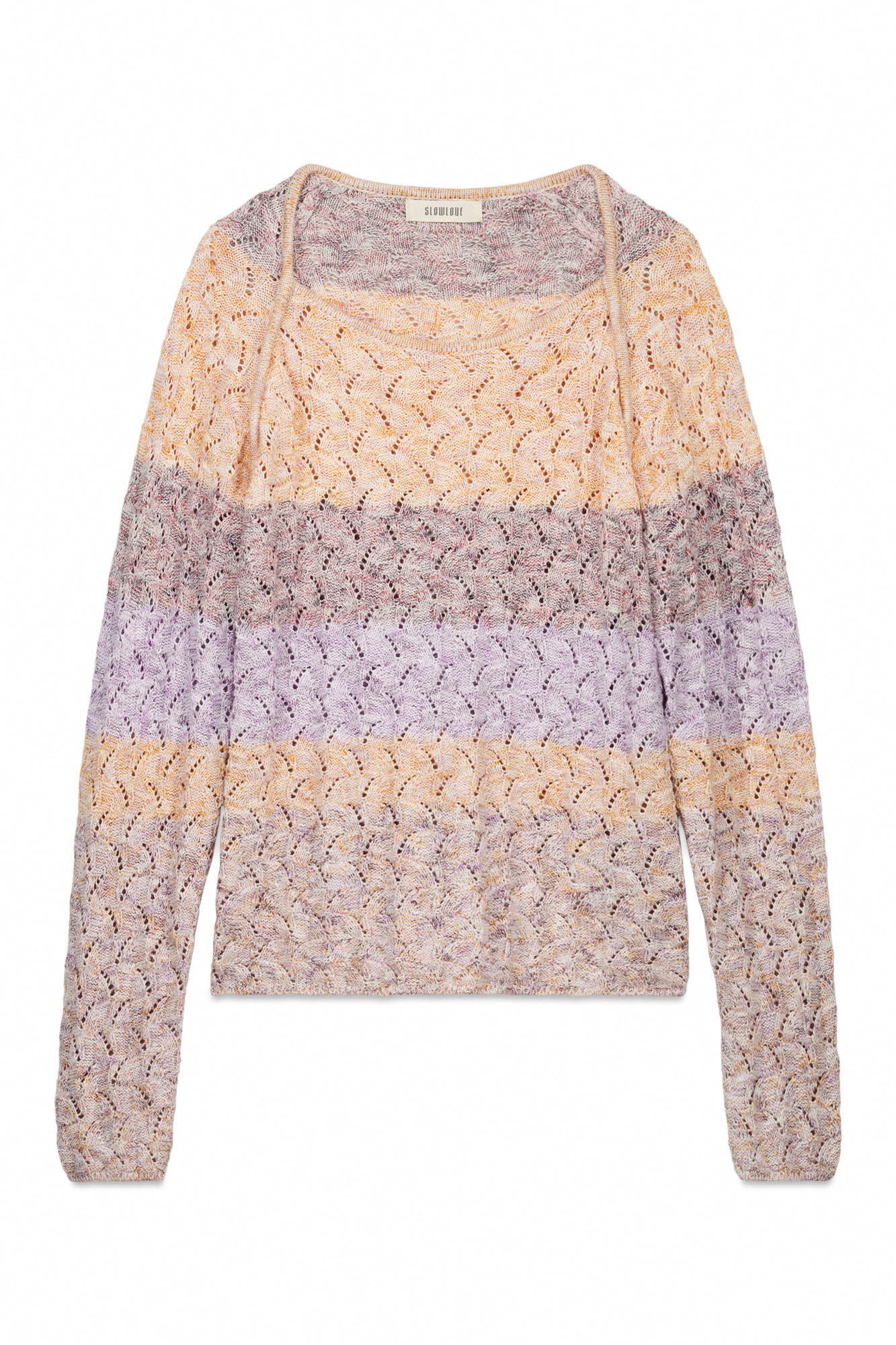 Slowlove Camisola rendilhada Ecru