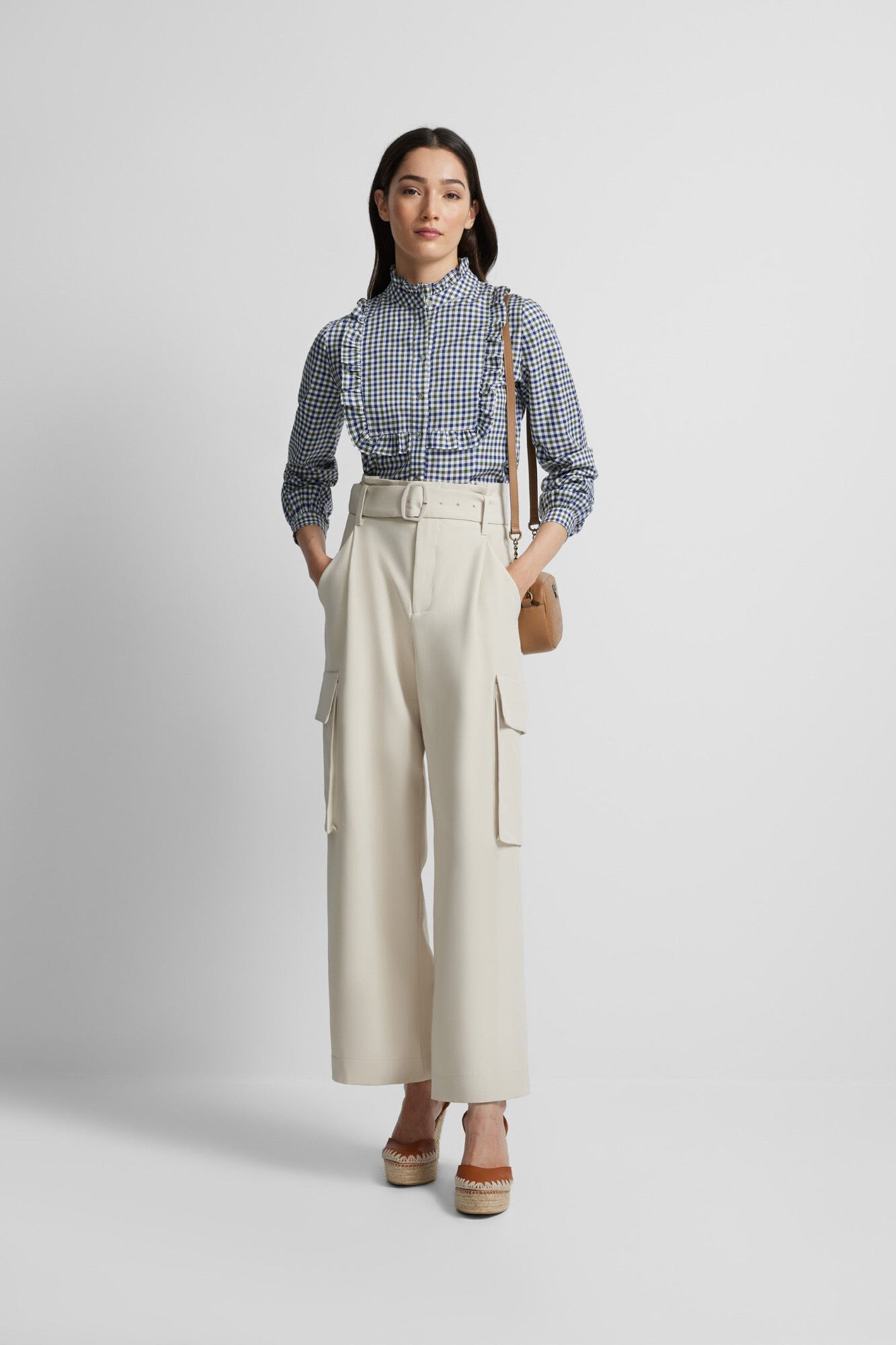 Silbon Blusa jacquard xadrez Multicolorido