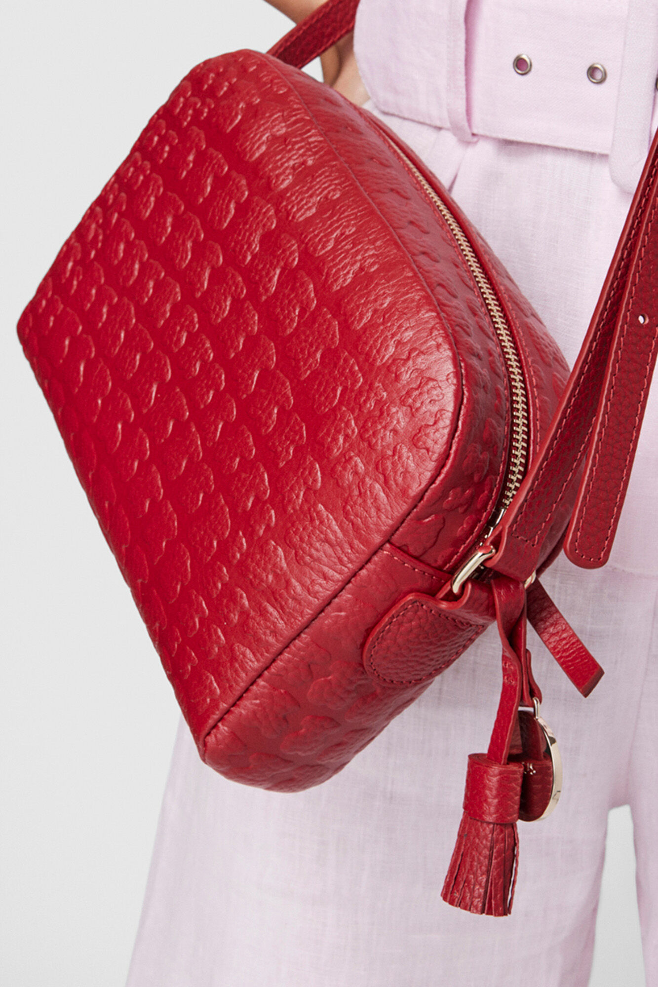 Tous Red leather Sherton crossbody bag Red