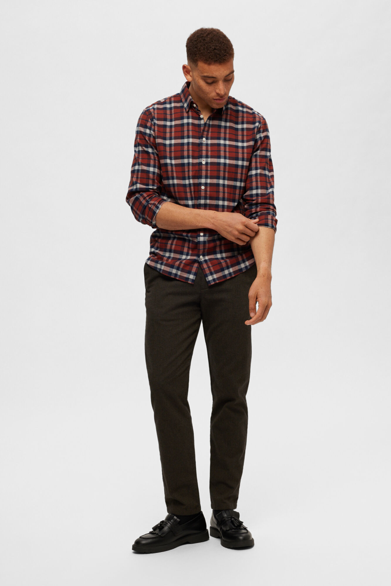 Selected Camisa de manga larga slim fit