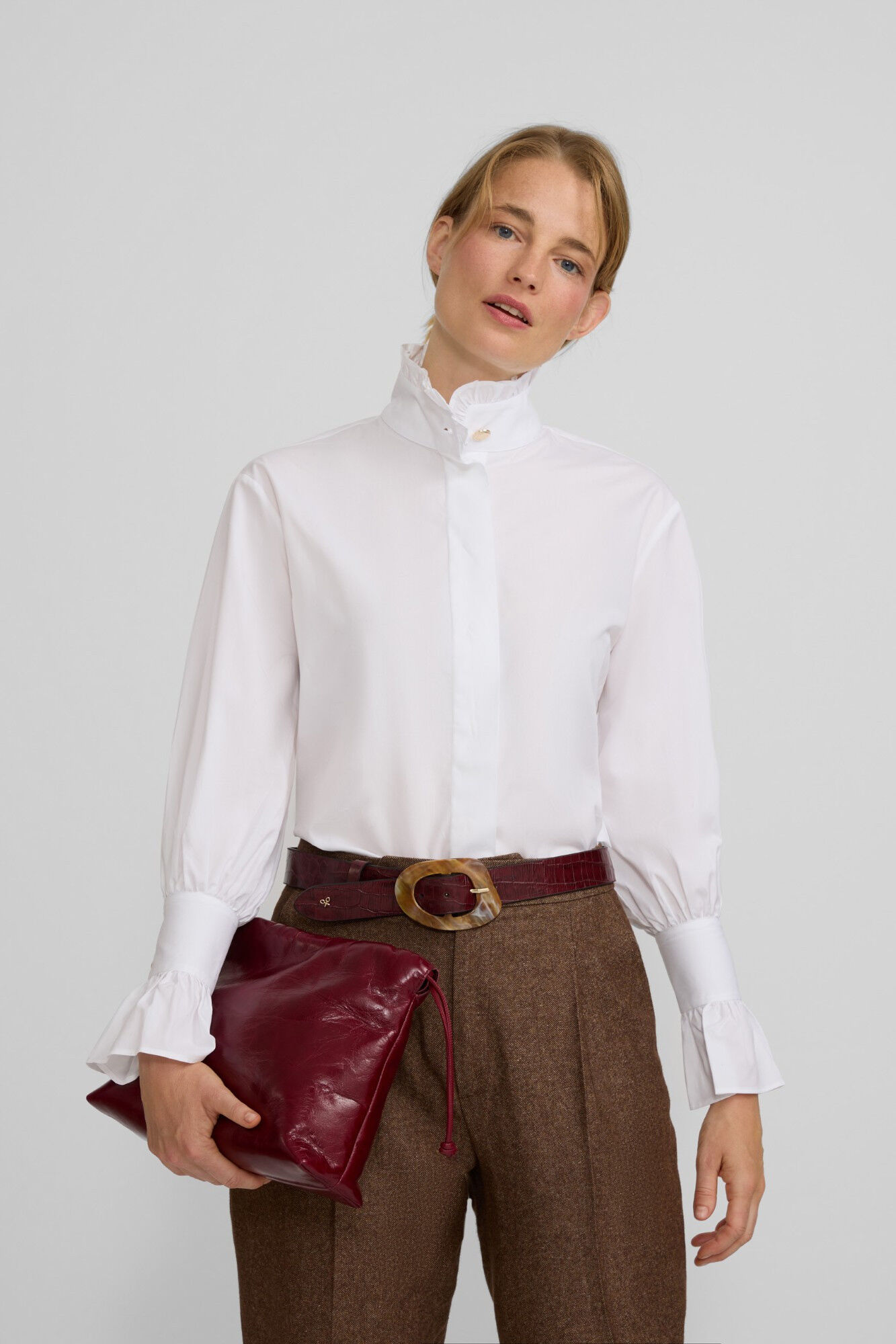 Silbon Camisa com detalhe de punho Branco