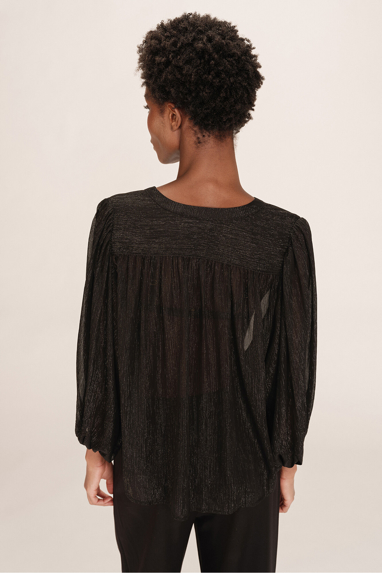 Grace & Mila blusa de lurex Preto