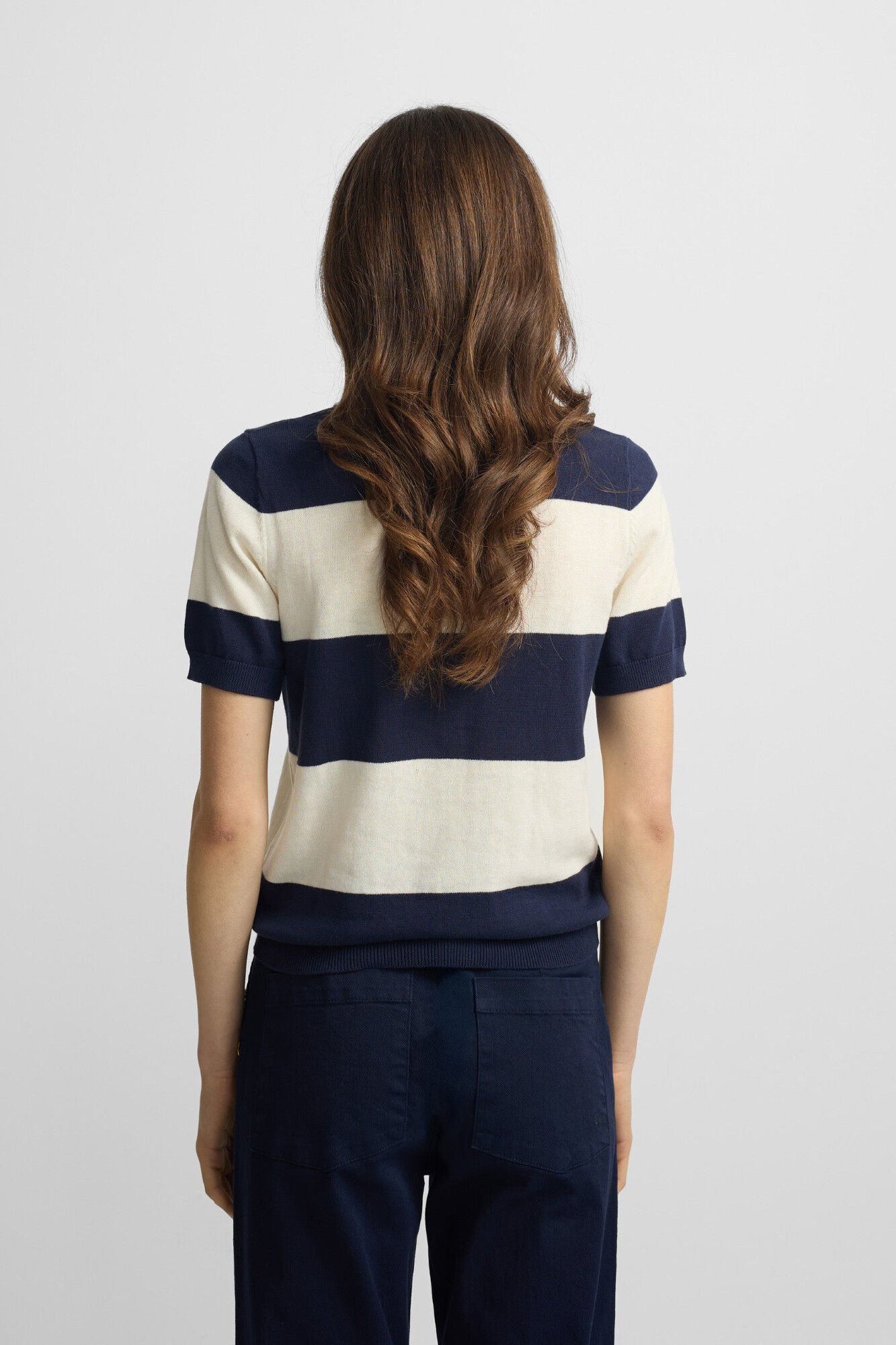 Silbon Polo manga curta em malha Azul