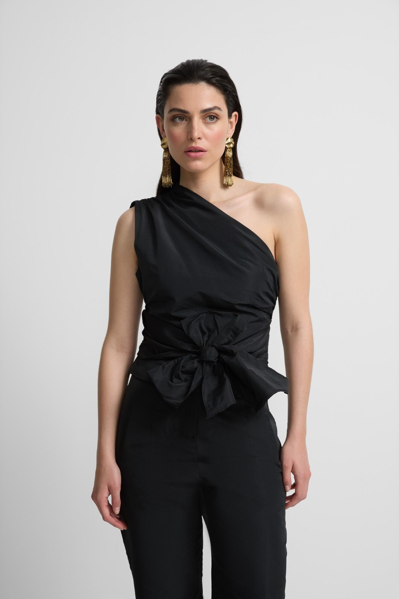 Silbon Cole&ccedil;&atilde;o de eventos de alta qualidade em tafet&aacute; la&ccedil;ada Preto