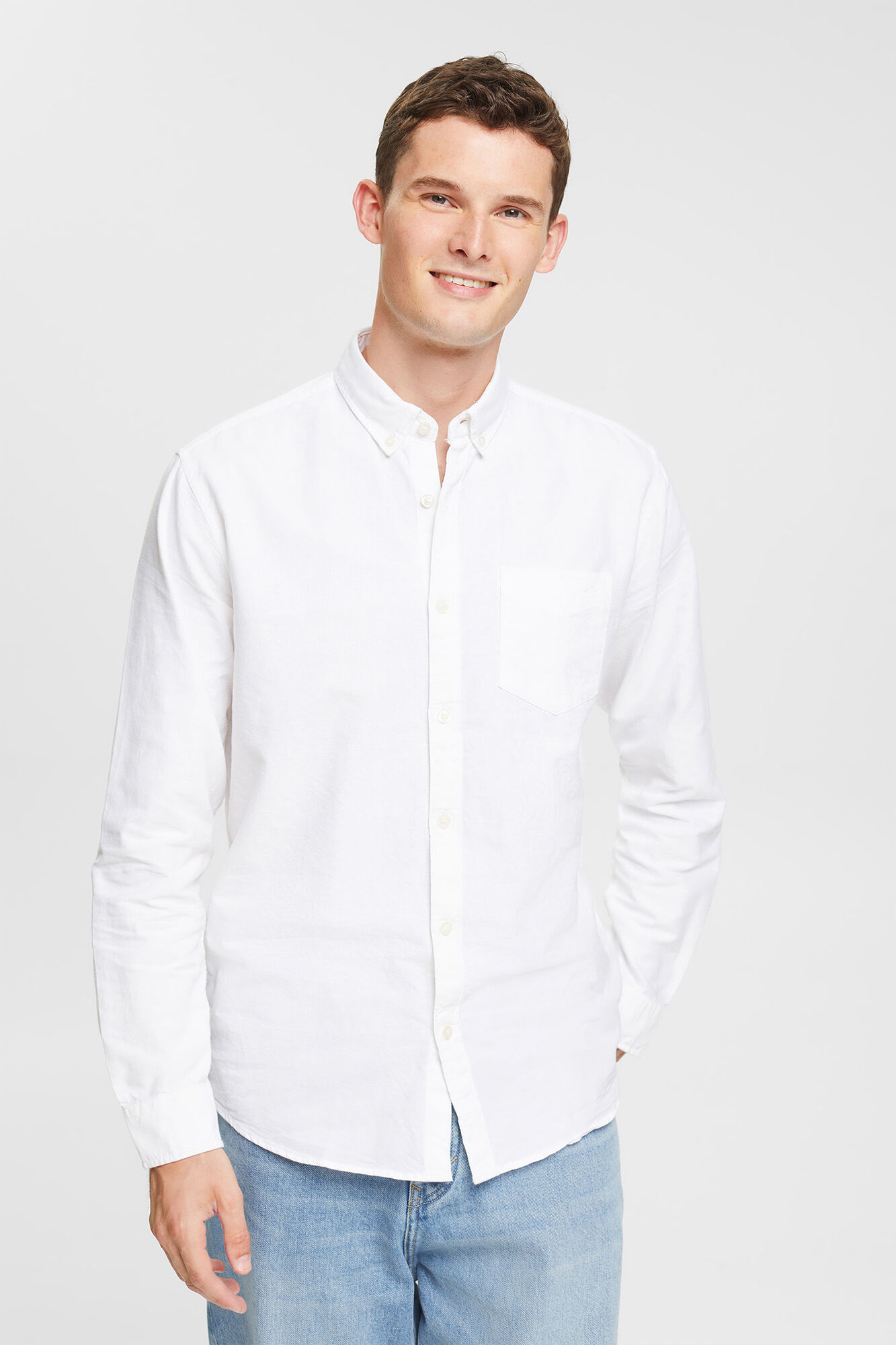 Esprit Classic 100% cotton Oxford shirt White