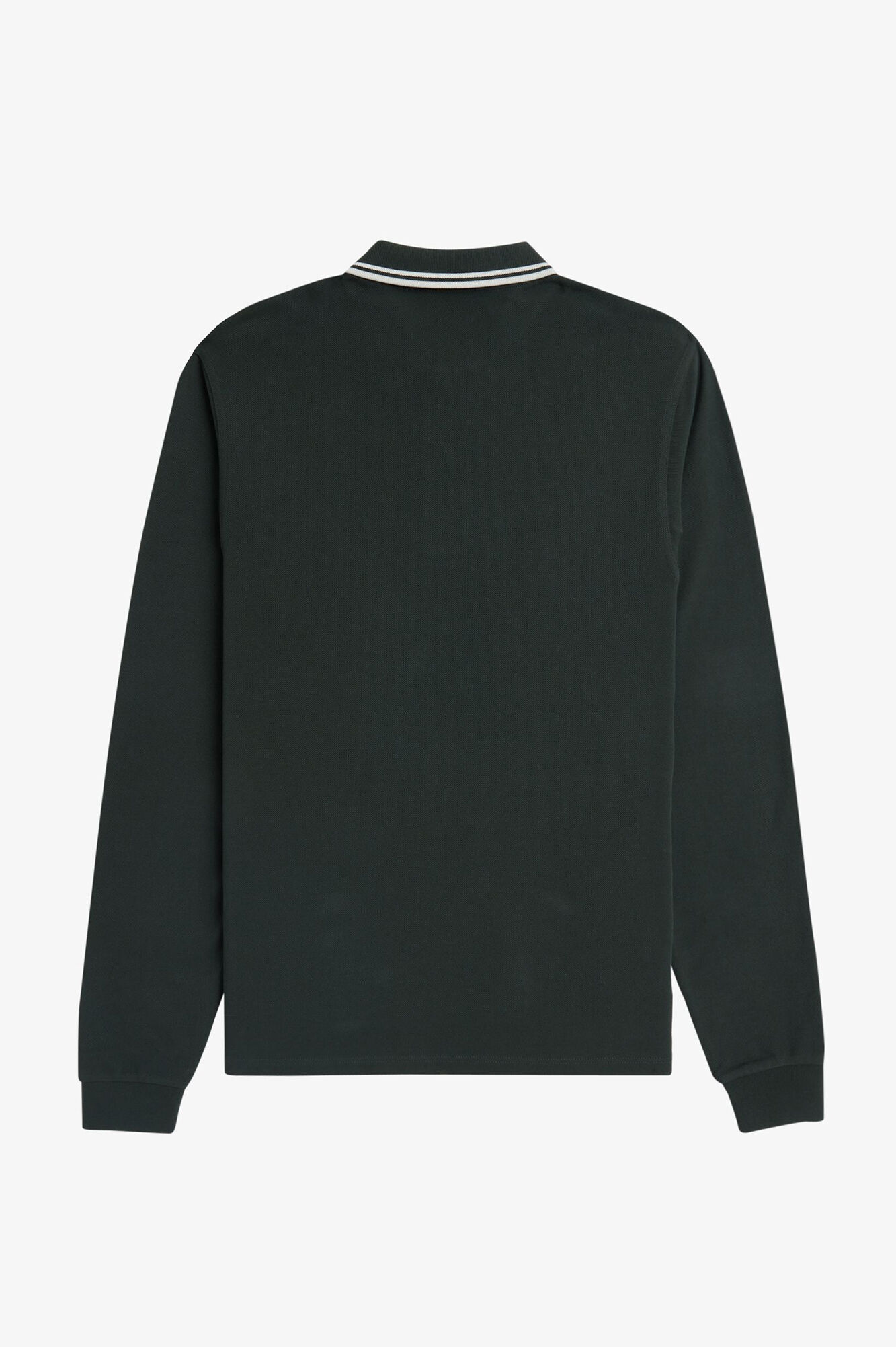 Fred Perry Polo piqu&eacute; de manga comprida masculina Verde