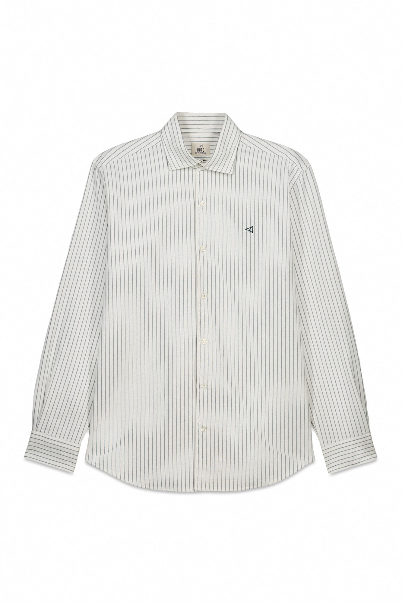 OOTO Oxford striped long sleeve shirt Green