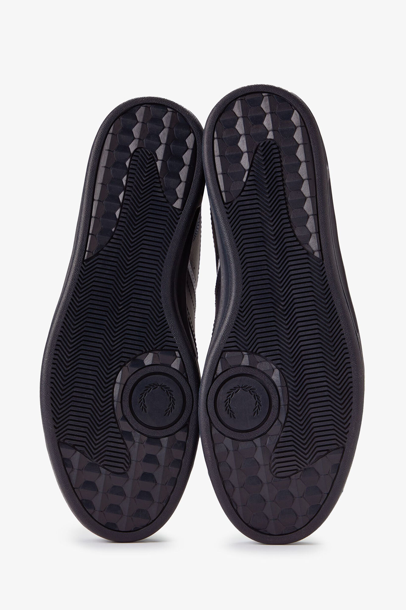 Fred Perry B4 embossed leather/suede sneaker Navy