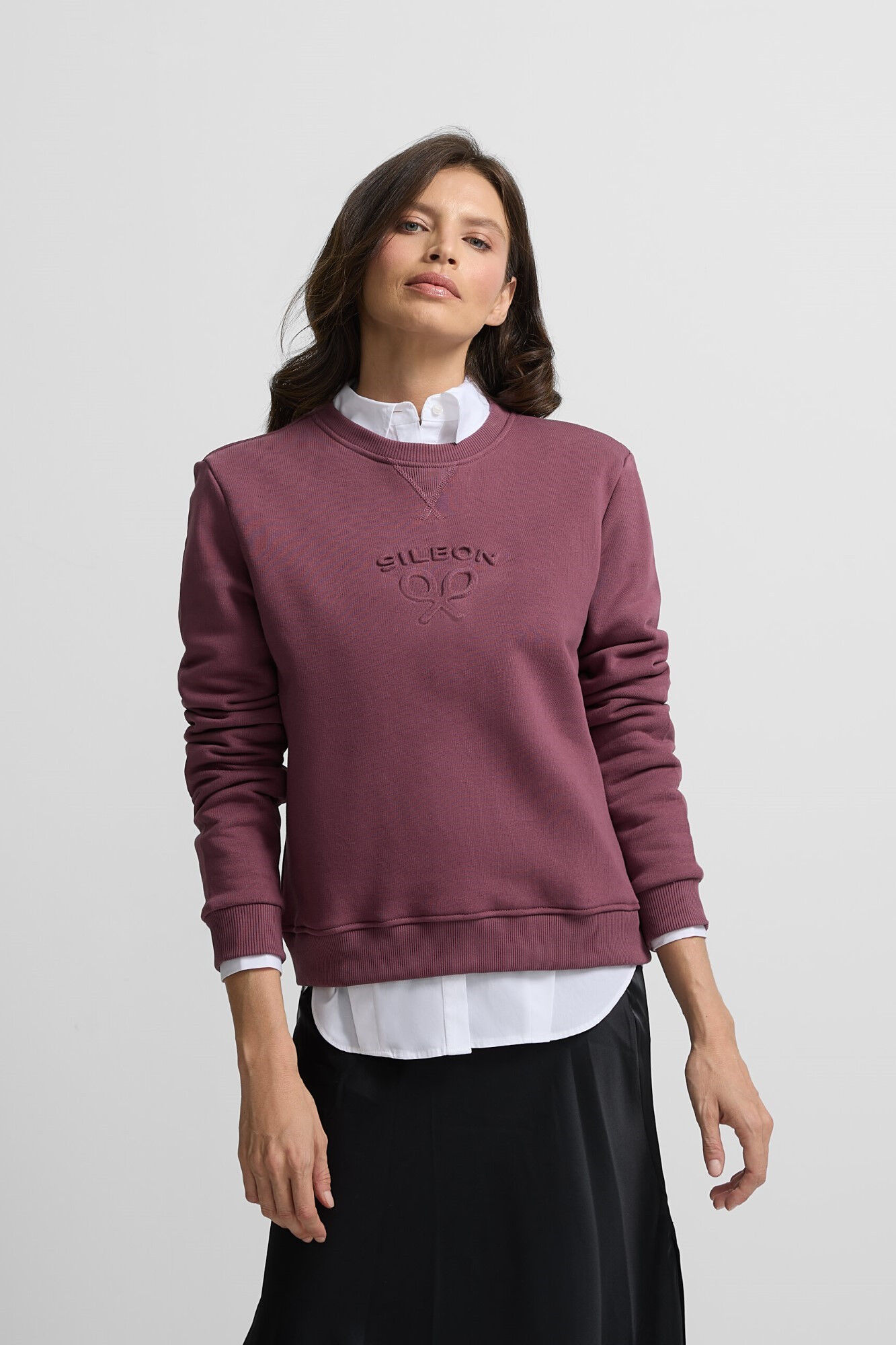 Silbon Sudadera woman silbon cl&aacute;sico Granate