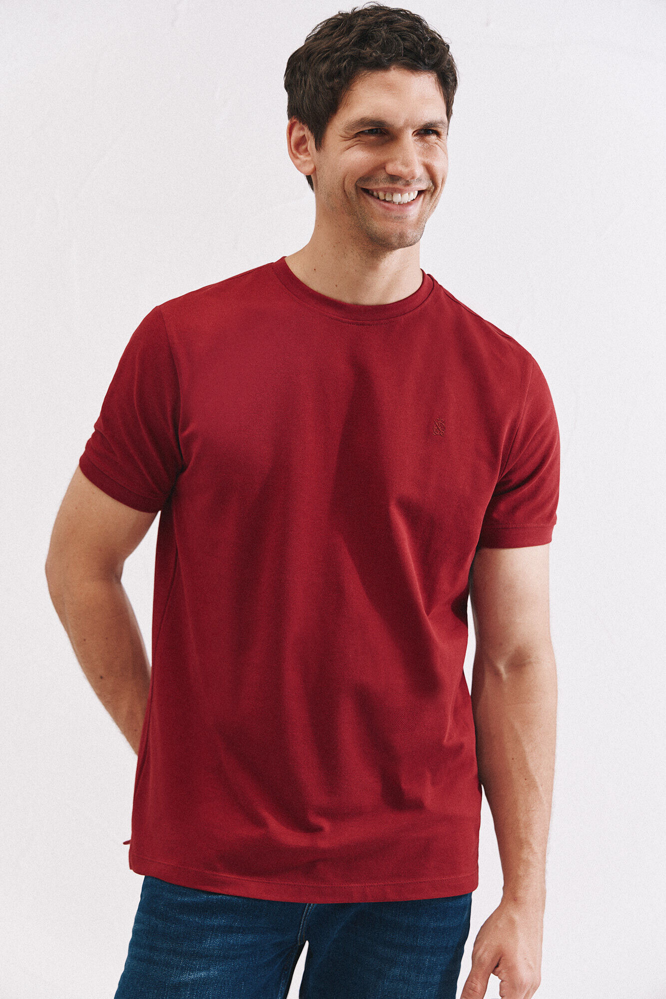 Cortefiel Basic piqu&eacute; t-shirt