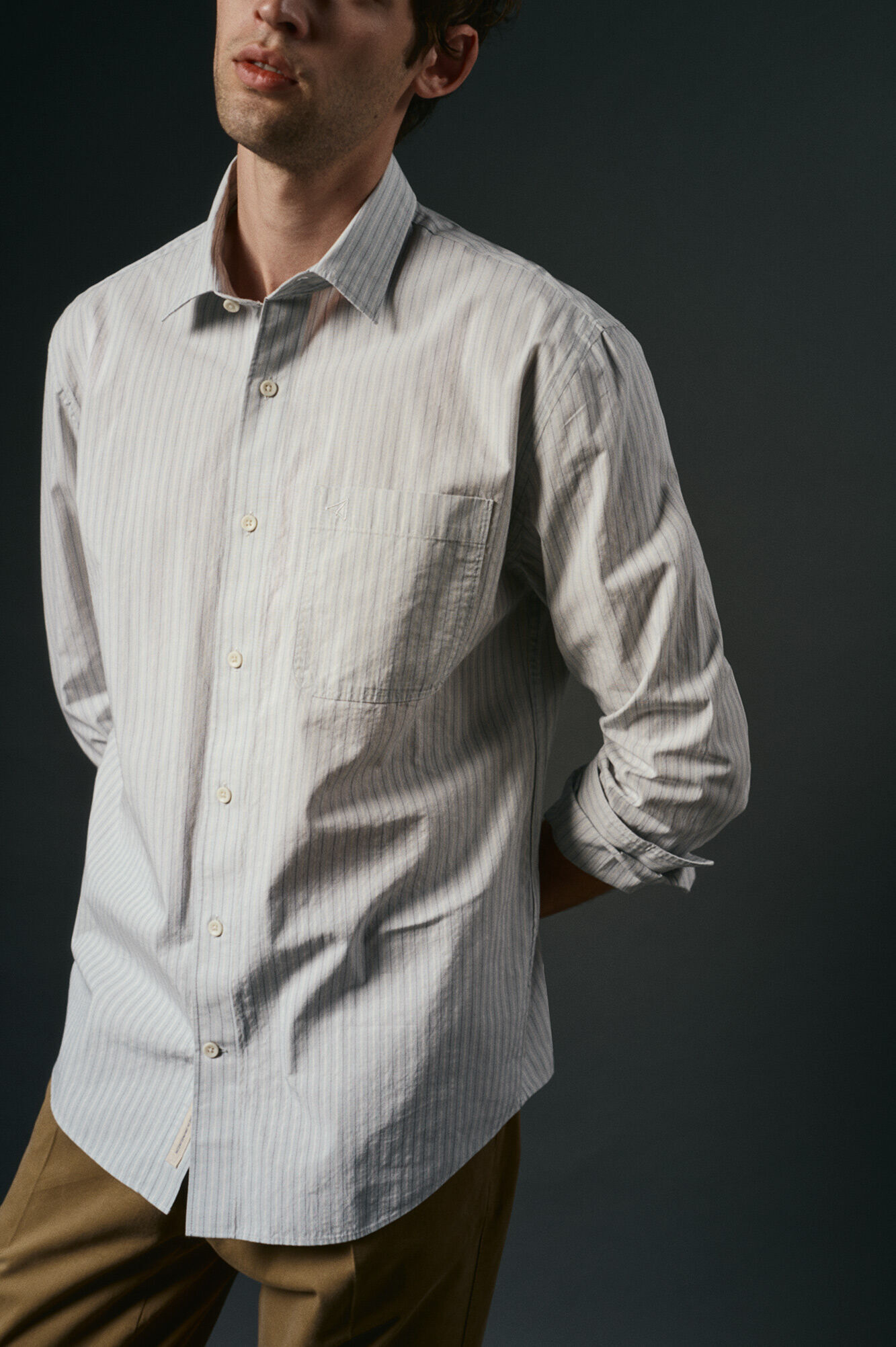 OOTO Camisa rayas estructura