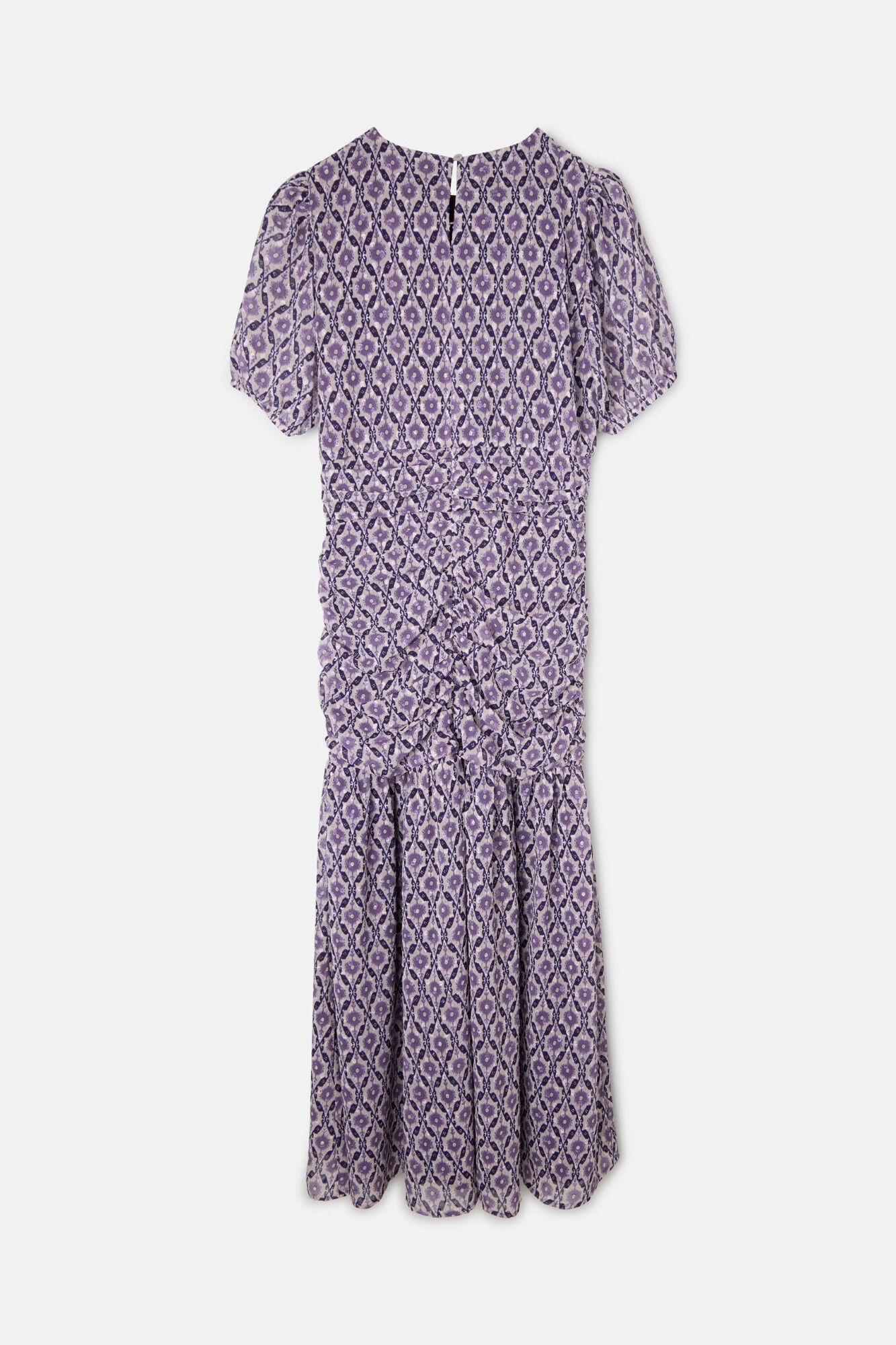 Silbon Vestido longo estampado franzido Granada