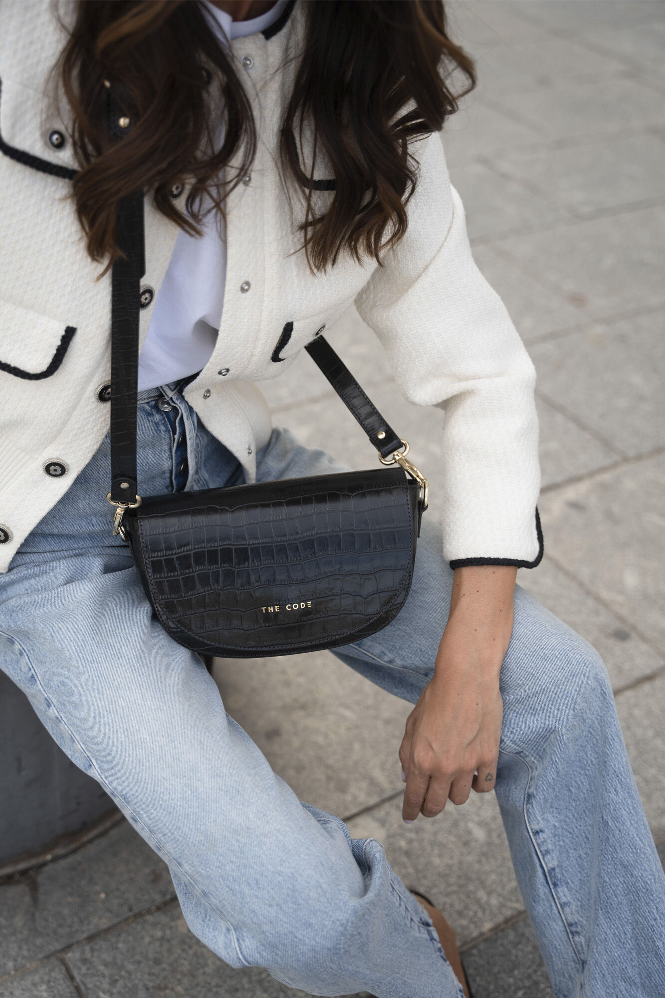 The Code Bolsa tiracolo soul preta Preto