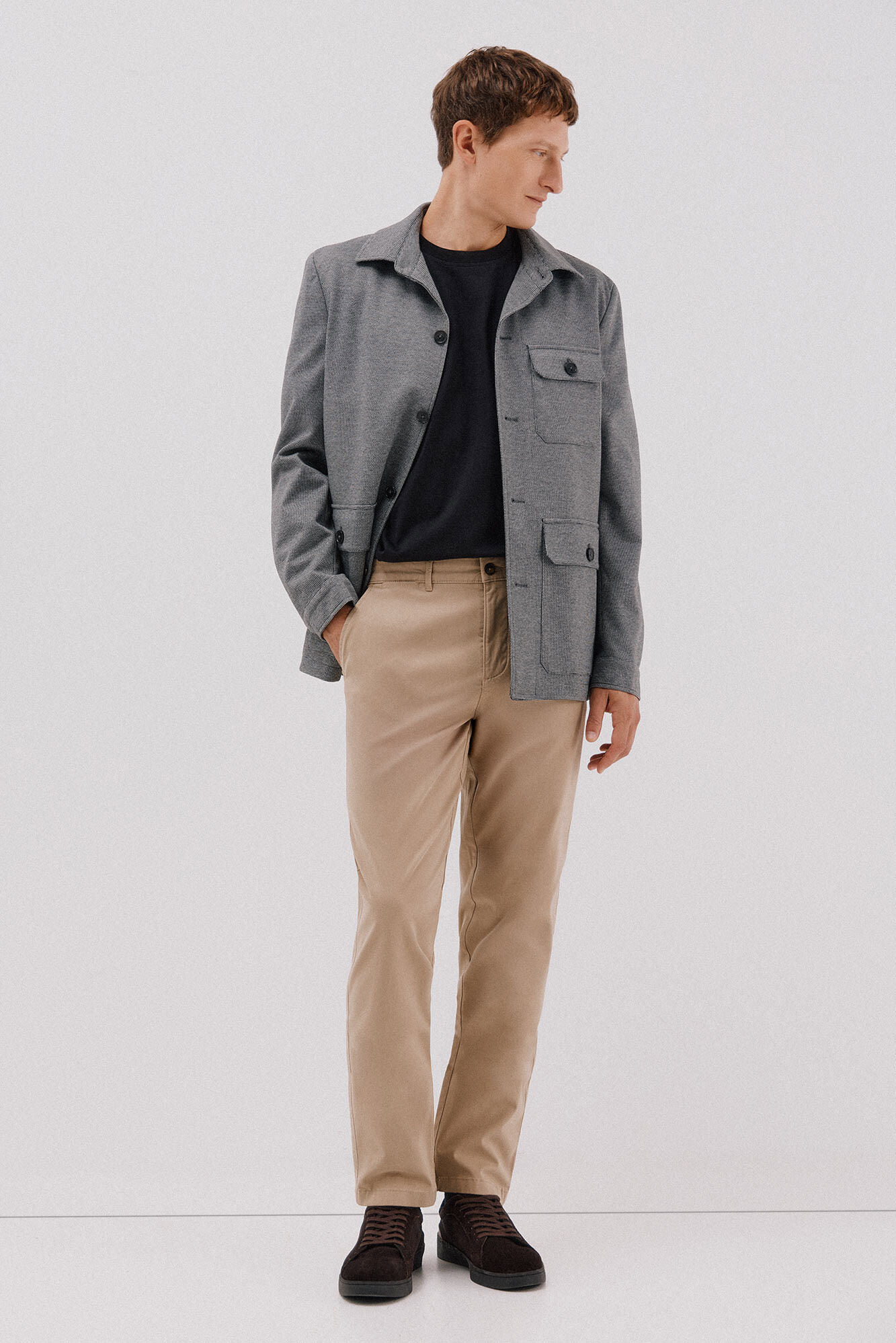 Cortefiel Knitted jersey-knit Dark grey