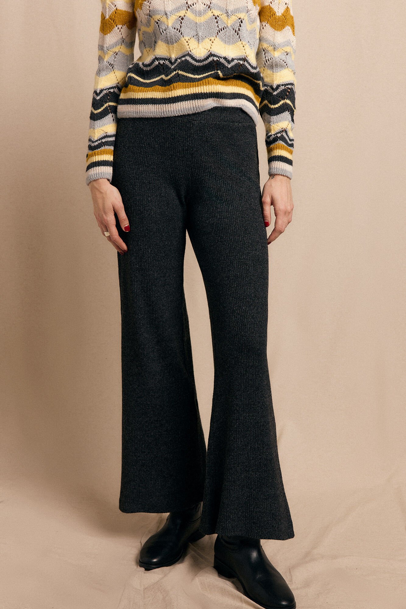 Slowlove Pantal&oacute;n ancho de punto