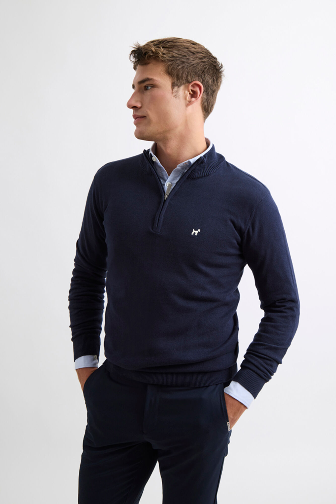 Williot Stockings Zip fastening Jumper Navy