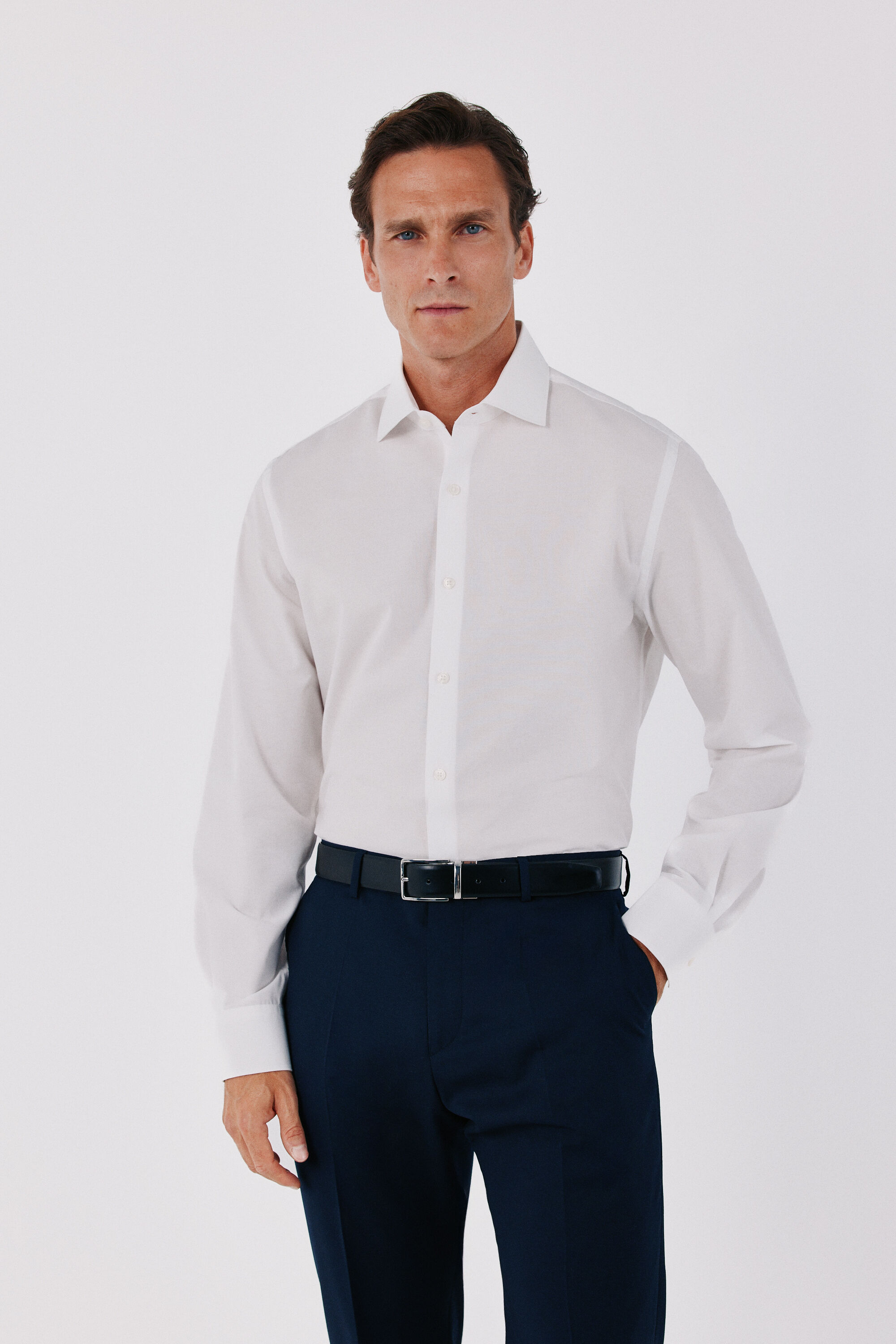 Cortefiel Slim fit Ottoman dress shirt