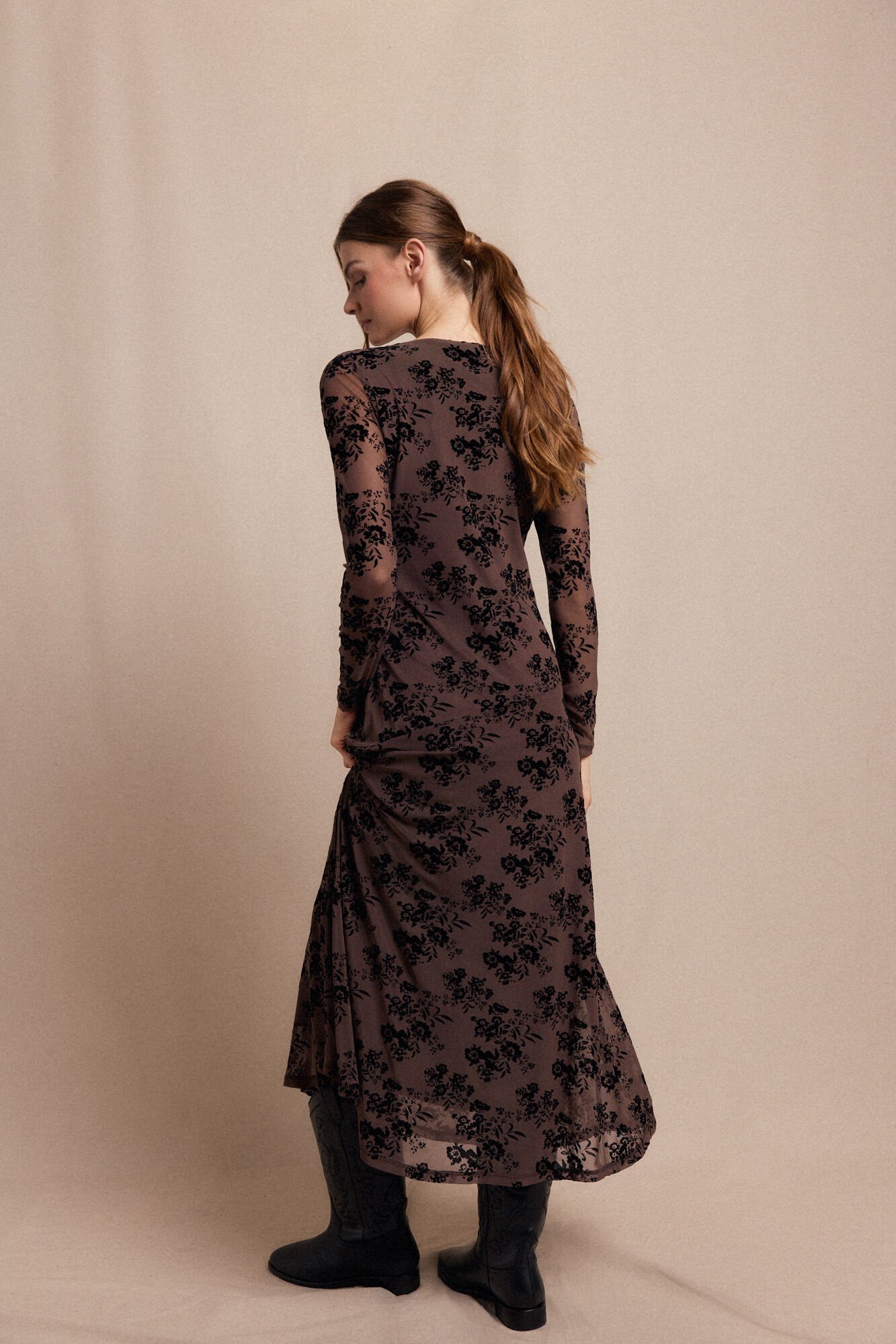 Slowlove Vestido devorado Multicolorido