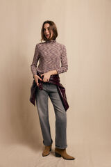 Slowlove Camiseta melange de gola alta Roxo