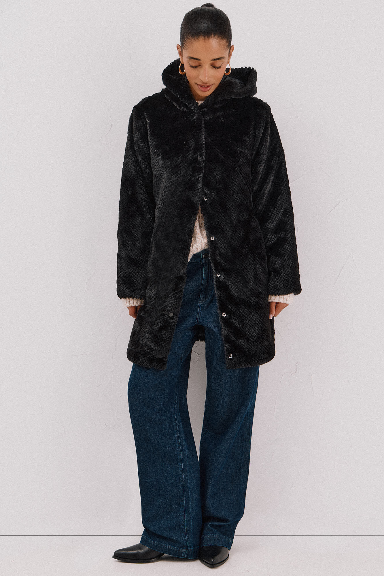 Cortefiel Sobretudo comprido revers&iacute;vel efeito pelo