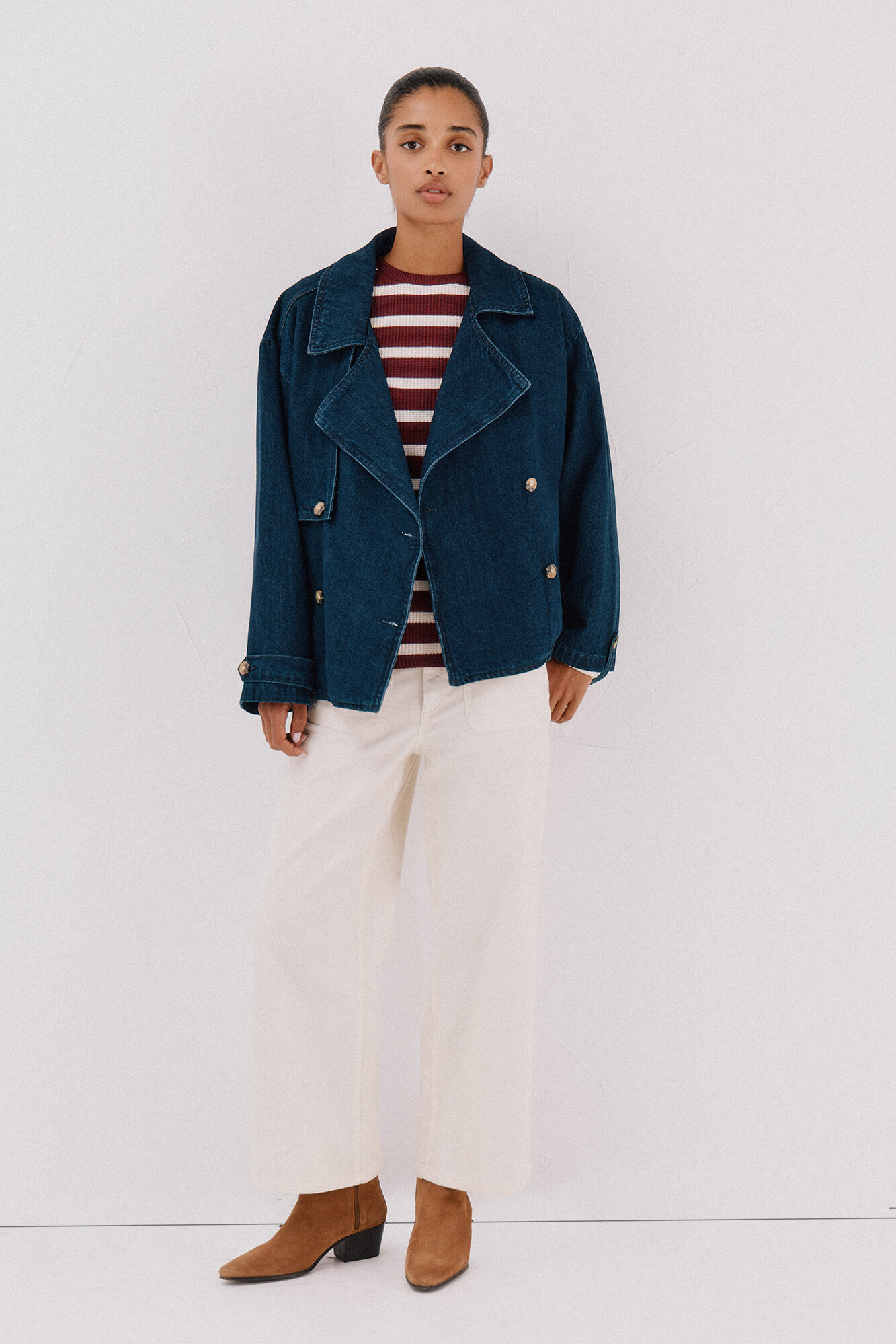 Cortefiel striped structured sweatshirt