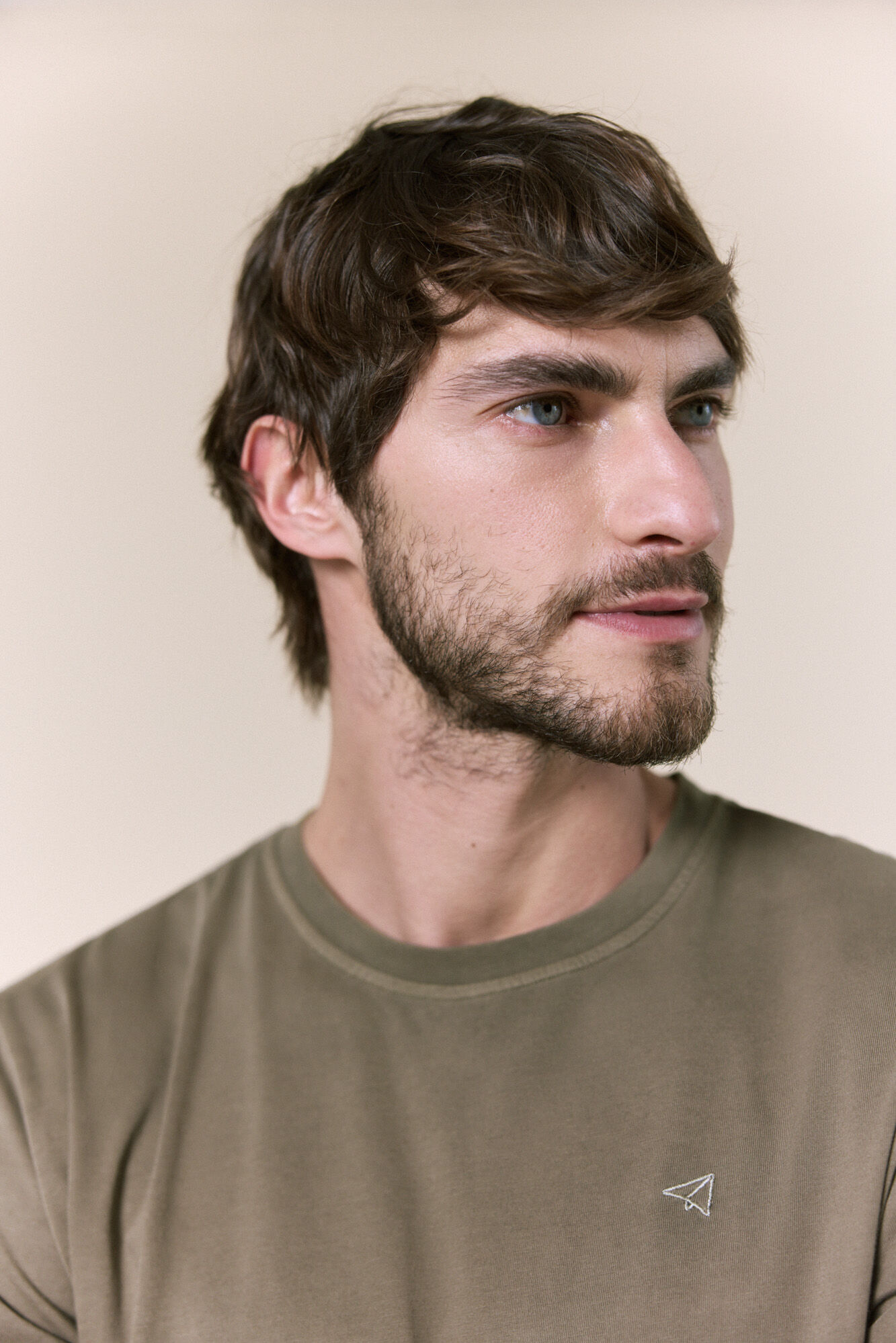 OOTO T-shirt b&aacute;sica lavada Verde