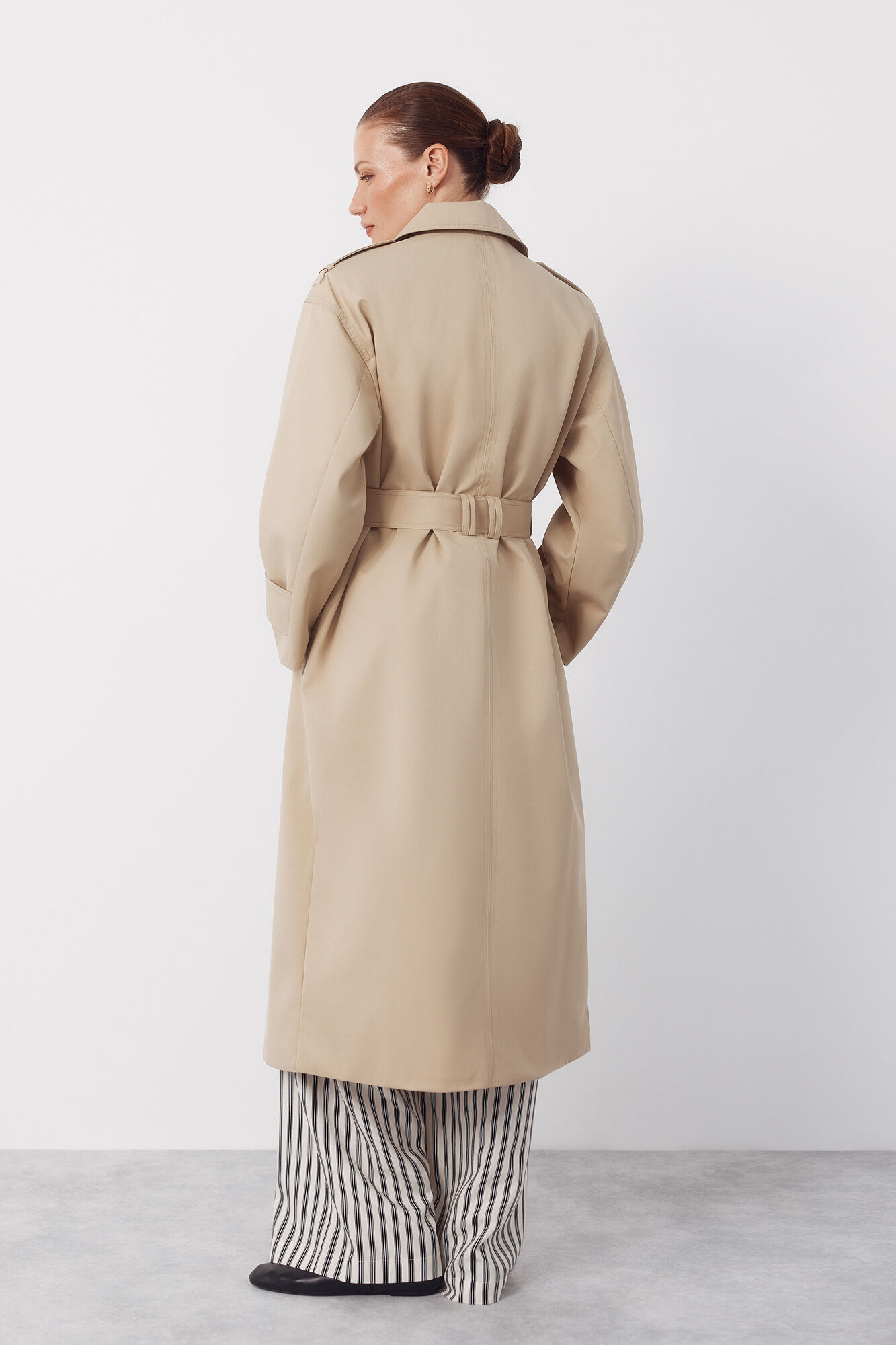 Cortefiel Long water-repellent trench coat Nude