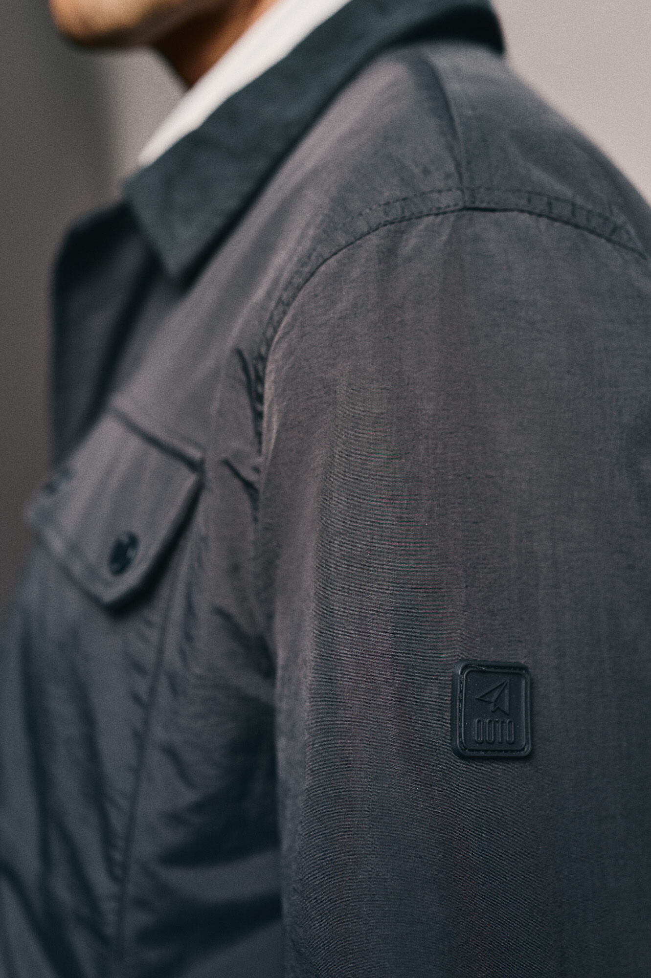 OOTO Jaqueta de campo com quatro bolsos Azul