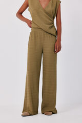 Cortefiel Pantal&oacute;n de punto ancho Verde