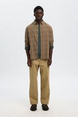 Selected Slim fit long sleeve shirt . Nude