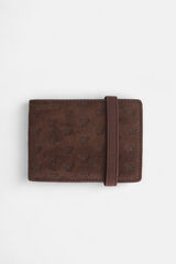 Silbon Cartera piel multiraquetas grabadas Marr&oacute;n