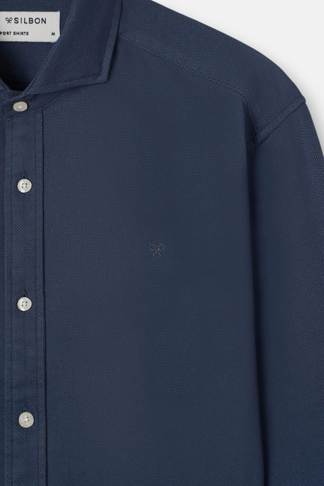 Silbon Camisa desportiva estruturada Azul
