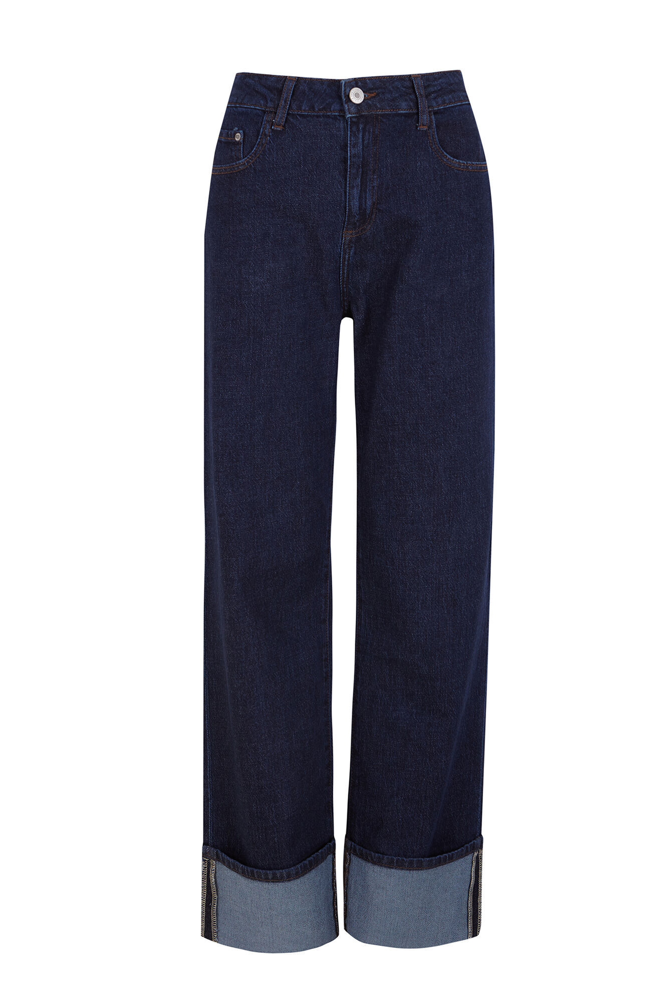 Slowlove Cal&ccedil;a jeans enrolada Azul