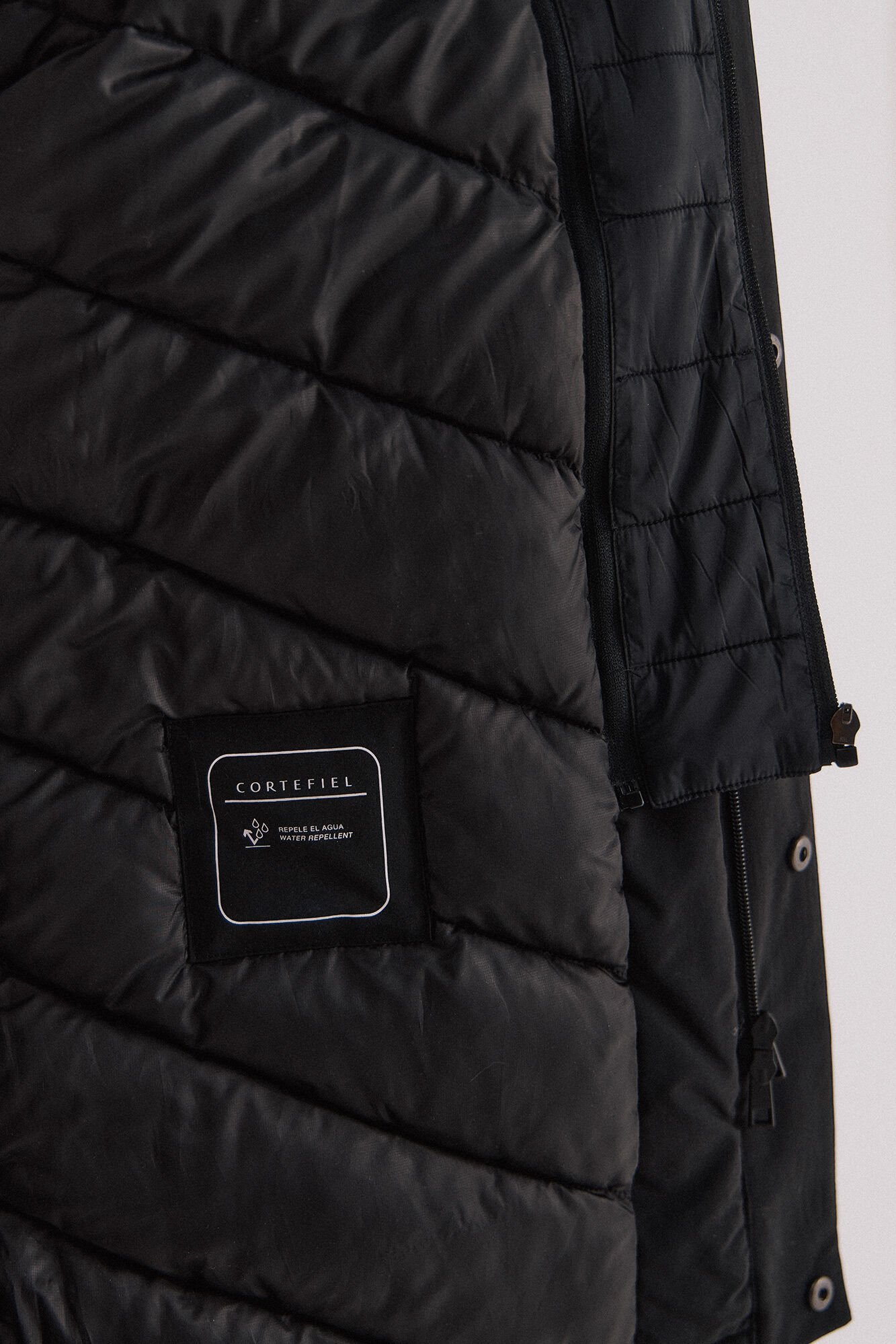 Cortefiel Technical parka with removable lining Black
