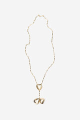 Cortefiel Long petal necklace Yellow