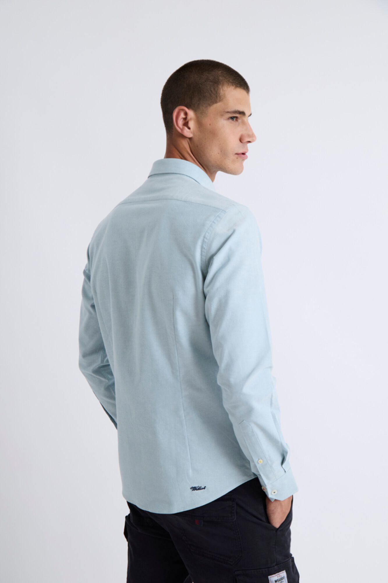 Williot Camisa Oxford Slim Azul