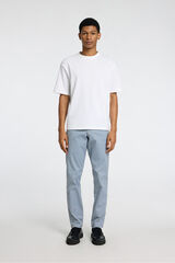 Selected Cal&ccedil;a cal&ccedil;as chino slim fit feita de algod&atilde;o org&acirc;nico  Azul