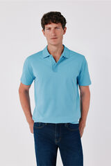Cortefiel Textured polo shirt Turquoise