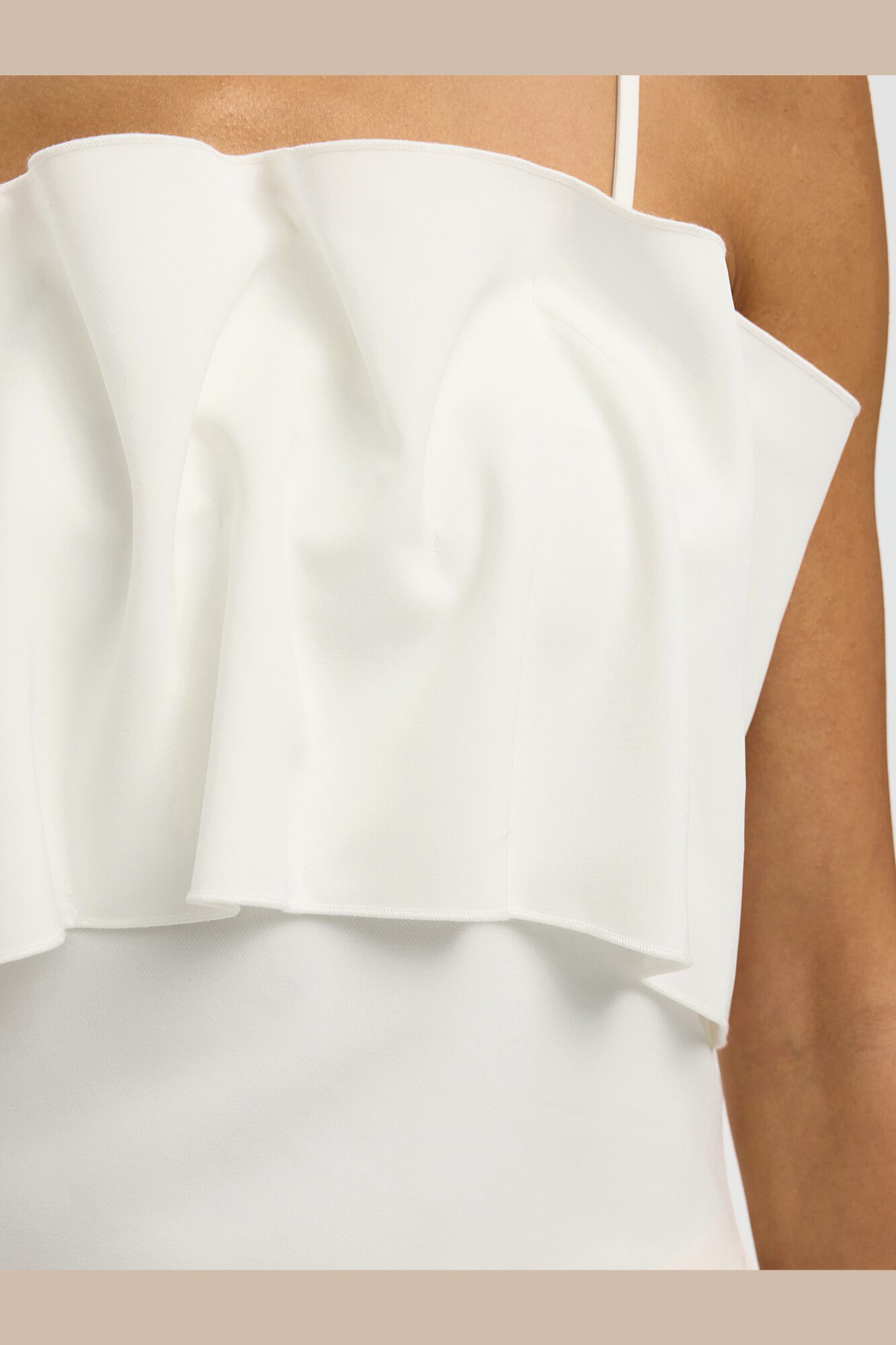 Selected Top bandeau com folho
