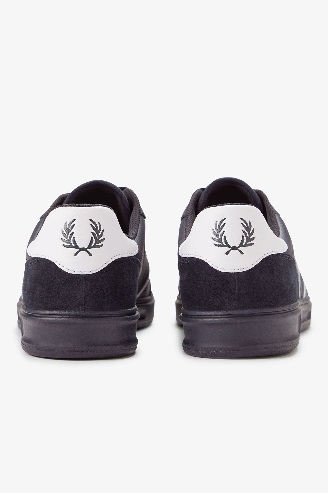 Fred Perry B4 embossed leather/suede sneaker Navy