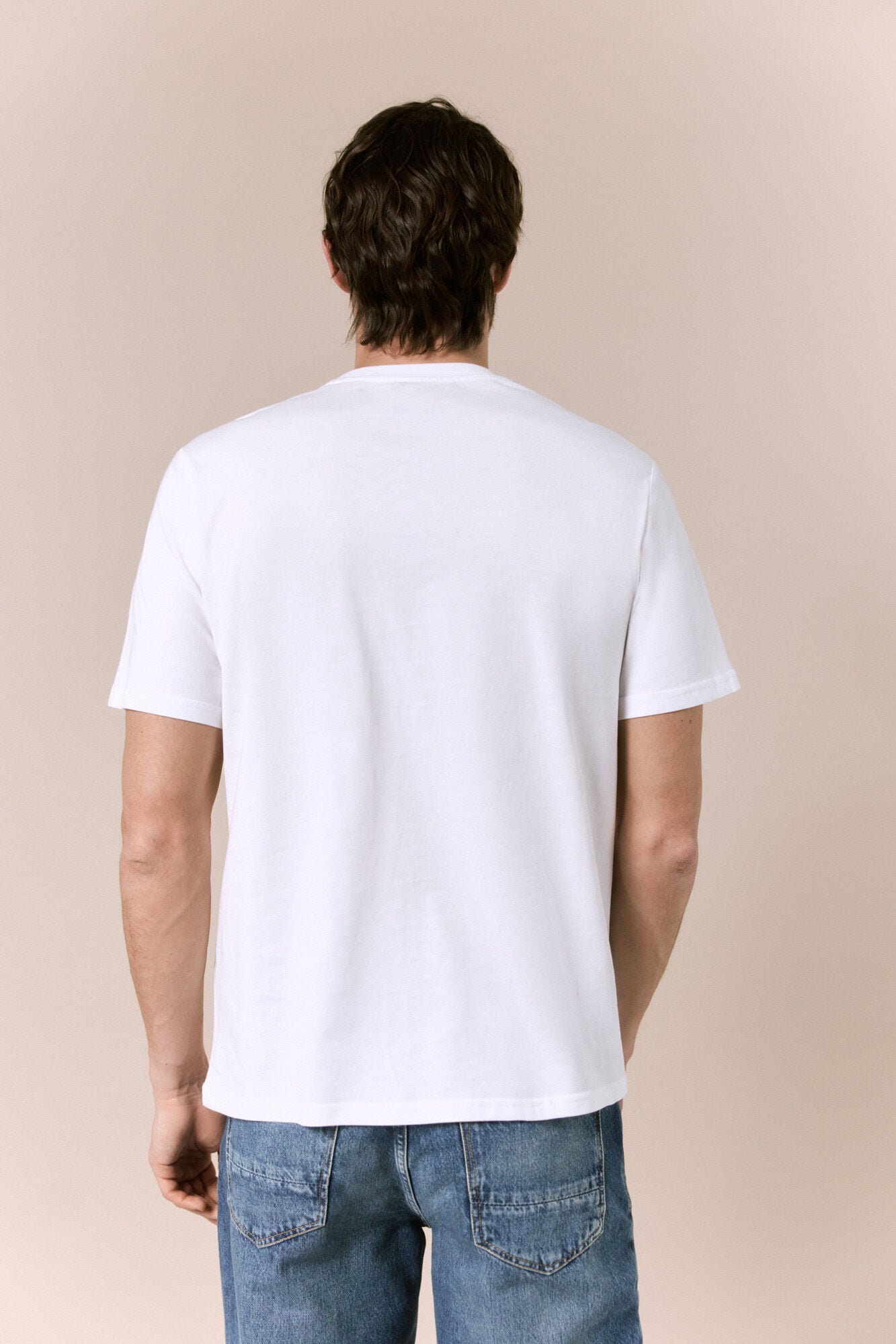 OOTO Camiseta b&aacute;sica lavada Blanco