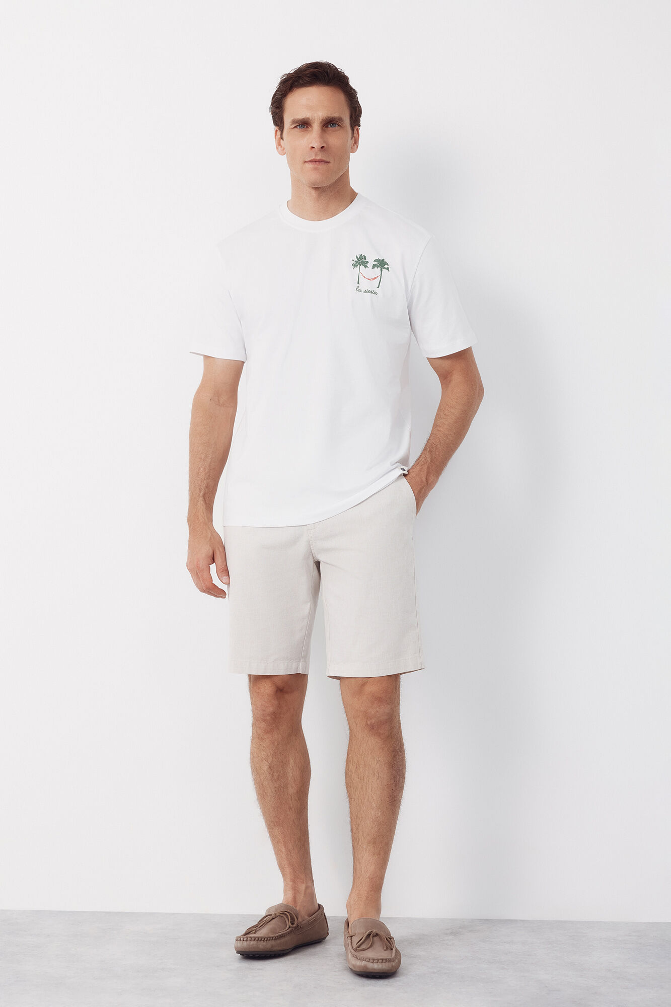 Cortefiel Graphic T-shirt White