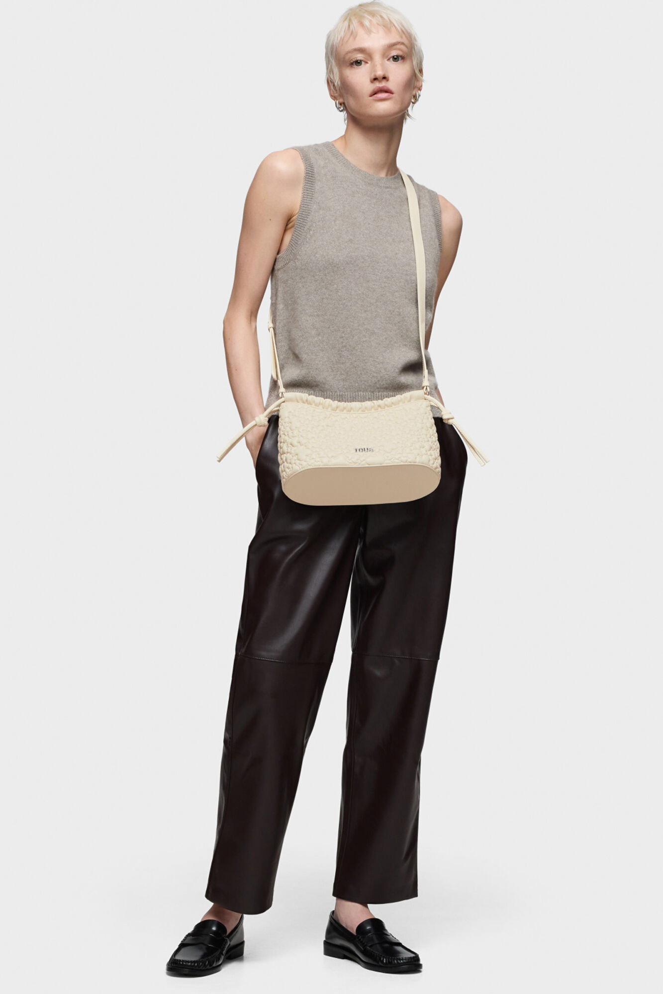 Tous Bandolera mediana beige TOUS Puffy Bear Beige