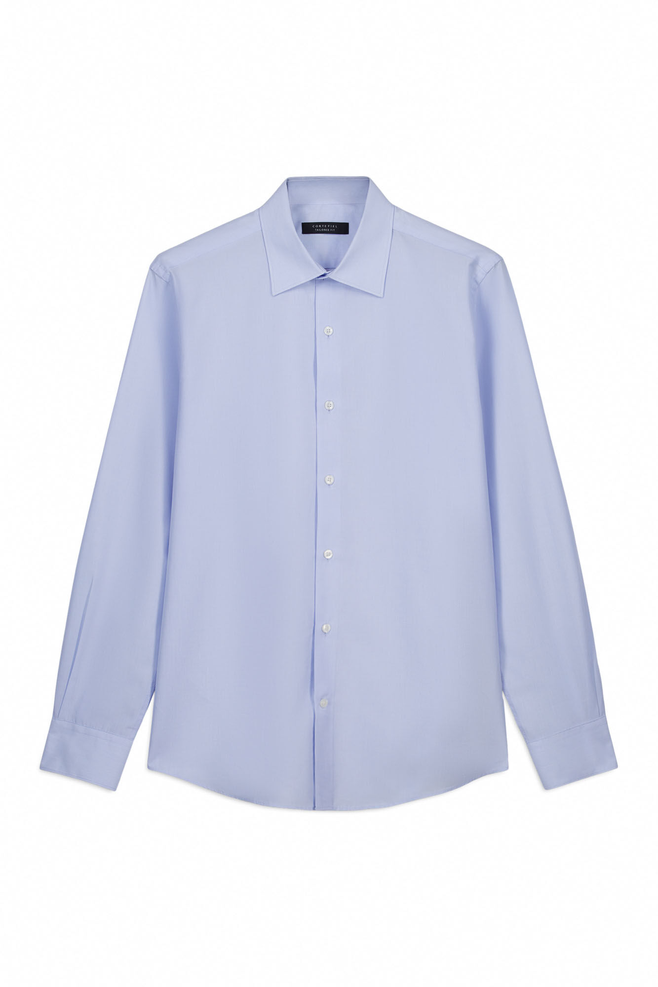 Cortefiel Plain tencel cotton dress shirt