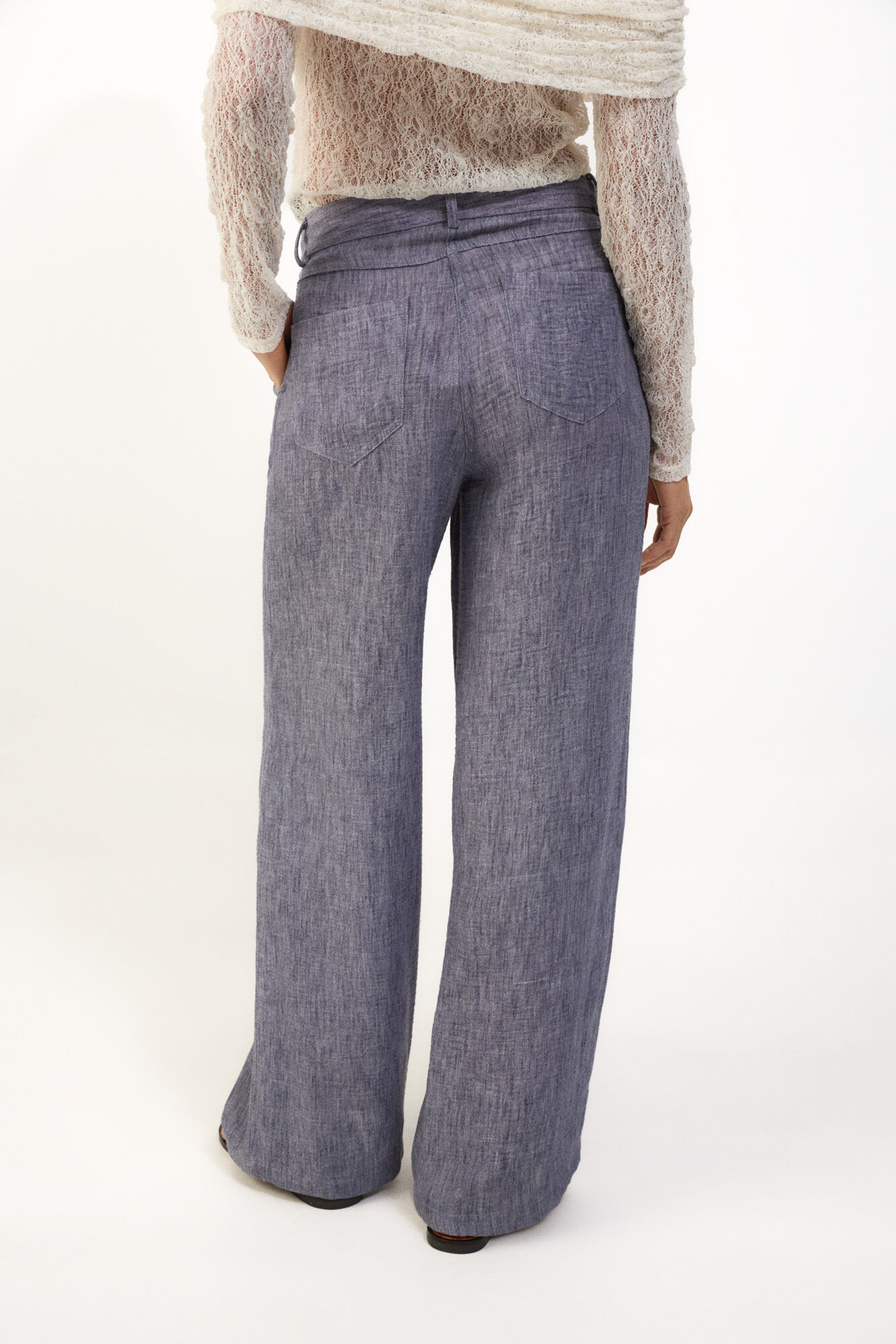 Slowlove Pantal&oacute;n flu&iacute;do &iacute;ndigo Azul